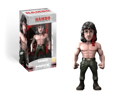 MINIX Rambo Figur mit Bandana - Rambo - Sammlerstücke 12 cm für Ausstellung, Geschenkidee für Kinder und Erwachsene, Fans von TV & Kino - MN14576 von MINIX