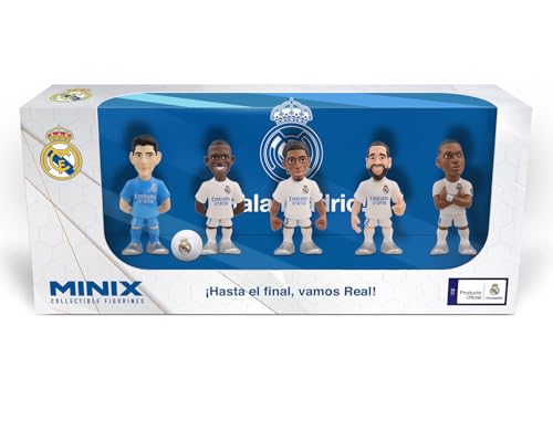 MINIX - Real Madrid - 5er Pack - Sammelfiguren 7 cm - B (Courtois/Vinicius/Bellingham/Carvajal/Mbappé) von MINIX