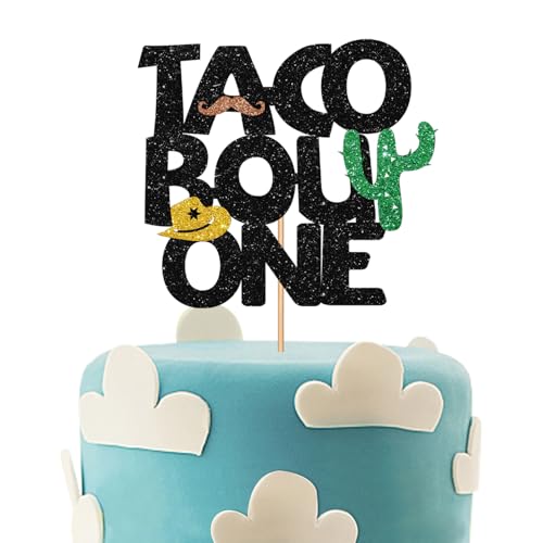 Taco Bout One Tortenaufsatz, Kaktus-Zeichen, Baby Boy 1. Geburtstag, mexikanische Feista-Baby-Party, Kuchendekorationen – Schwarz & Grün Glitzer Taco Bout One Tortenaufsatz, Kaktus-Zeichen, Baby Boy 1. Geburtstag, mexikanische Feista-Baby-Party, Kuchendekorationen – Schwarz & Grün Glitzer von MINUET MINUTE