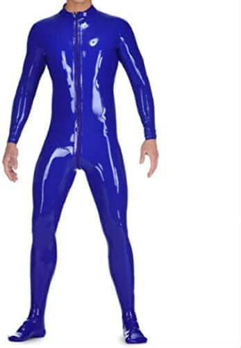 MINUSE Body Uniforme De Goma De Látex, Traje Azul Con Cremallera, Personalizado,Azul,l von MINUSE