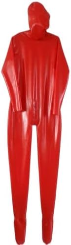 MINUSE Latex Gummi Latex Catsuit FÜSSE Rote Maske,Rotmännchen,M von MINUSE