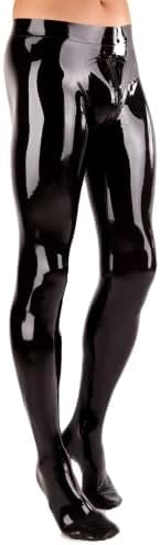 MINUSE Latex-Leggings Für Herren, Röhrenhose, 3D-Schnitt, Schrittreißverschluss,Lila,3XL von MINUSE