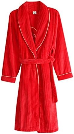 MINUSE Morgenmantel Paar Pyjama Langarm Damen Frühling, Herbst Und Winter Island Fleece Dünnes Coral Fleece Herren Home Service,Männlich,XXL von MINUSE