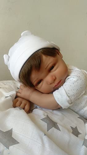 MIS MUÑECAS REBORNS Baby Reborn Bruno. Sehr realistisch, misst 52 cm und wiegt 2,3 kg, hyperrealistische Größe und Größe, Hände und Füße, Silikonvinyl, große Mobilität. von MIS MUÑECAS REBORNS