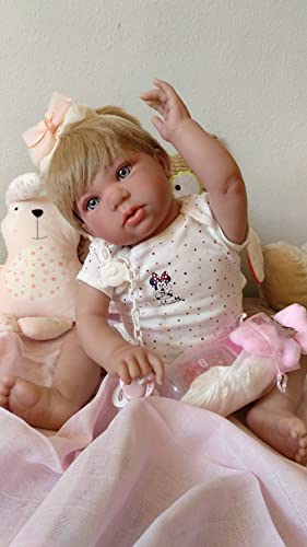 MIS MUÑECAS REBORNS Baby Reborn Celia, Maße: 52 cm, Gewicht: 2,3 kg, Kleid und mit Zubehör eines echten Babys, Silikon-Vinyl, Röhren, Kopfbedeckung MIS MUÑECAS REBORNS Baby Reborn Celia, Maße: 52 cm, Gewicht: 2,3 kg, Kleid und mit Zubehör eines echten Babys, Silikon-Vinyl, Röhren, Kopfbedeckung von MIS MUÑECAS REBORNS