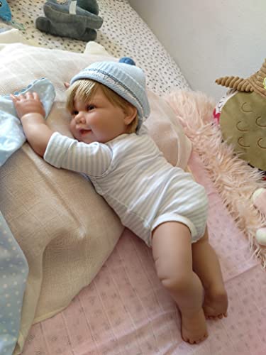 MIS MUÑECAS REBORNS Baby Reborn Kevin, Maße: 52 cm, Gewicht 2,3 kg, Kleid und mit Zubehör für EIN echtes Baby. Vinyl aus Silikon, viel Mobilität, Röhren, Kopfteil. Exklusive Modelle. MIS MUÑECAS REBORNS Baby Reborn Kevin, Maße: 52 cm, Gewicht 2,3 kg, Kleid und mit Zubehör für EIN echtes Baby. Vinyl aus Silikon, viel Mobilität, Röhren, Kopfteil. Exklusive Modelle. von MIS MUÑECAS REBORNS