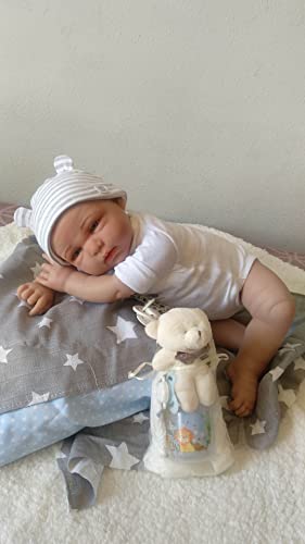 MIS MUÑECAS REBORNS Reborn Teo, Reborn aus Silikonvinyl, 52 cm und 2,3 kg. Exklusive Modelle, mit Pflegezertifikat, Kleid und Zubehör eines echten Babys. MIS MUÑECAS REBORNS Reborn Teo, Reborn aus Silikonvinyl, 52 cm und 2,3 kg. Exklusive Modelle, mit Pflegezertifikat, Kleid und Zubehör eines echten Babys. von MIS MUÑECAS REBORNS