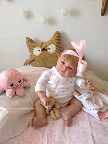 Reborn Valeria Reborn Silikon-Vinyl, 52 cm, 2,3 kg, Gesichtsspuren wie bei einem echten Baby, Augentaschen, Nase, rundes Gesicht, Hände und Füße, mit der Messung eines Neugeborenenen. Reborn Valeria Reborn Silikon-Vinyl, 52 cm, 2,3 kg, Gesichtsspuren wie bei einem echten Baby, Augentaschen, Nase, rundes Gesicht, Hände und Füße, mit der Messung eines Neugeborenenen. von MIS MUÑECAS REBORNS