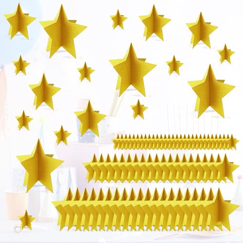70 Stück Stern-Mittelstücke für Filmabende, Party-Dekorationen, 3D-Abschlusstischdekoration, 3 Größen, 20,3 cm, 12,7 cm, 7,6 cm, roter Teppich, Film-Show, Thema, Geburtstagsparty, Schulanfang, 70 Stück Stern-Mittelstücke für Filmabende, Party-Dekorationen, 3D-Abschlusstischdekoration, 3 Größen, 20,3 cm, 12,7 cm, 7,6 cm, roter Teppich, Film-Show, Thema, Geburtstagsparty, Schulanfang, von MISAKTEAM