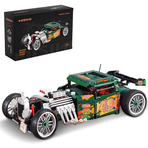 MISINI 10509 HOT ROD 1949 Oldtimer Klemmbausteine Technik, 1:8 Retro-Automodellbausätze zum Bauen, 2618 Teile MOC SportwagenSteinspielzeug, Auto Bausatz für Erwachsene, Kinder, Jungen MISINI 10509 HOT ROD 1949 Oldtimer Klemmbausteine Technik, 1:8 Retro-Automodellbausätze zum Bauen, 2618 Teile MOC SportwagenSteinspielzeug, Auto Bausatz für Erwachsene, Kinder, Jungen von MISINI