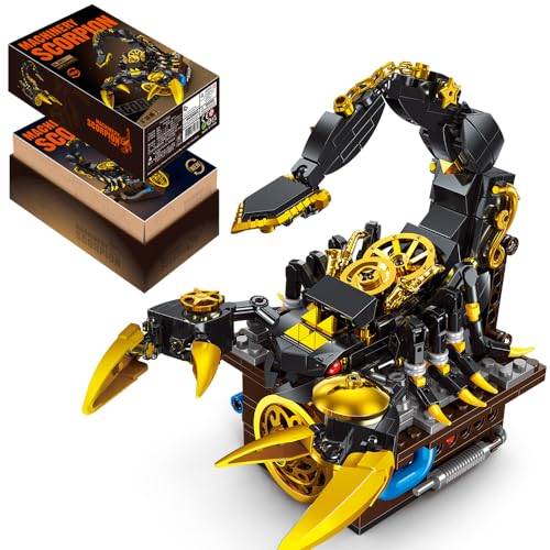 MISINI JD014 Mechanischer Skorpion Baustein Set, 468PCS Mechanischer Punk Biomimetische Wissenschaft und Technologie Baustein Set, Teenager Jungen und Mädchen/Erwachsene Spielzeug über 6 Jahre alt von MISINI