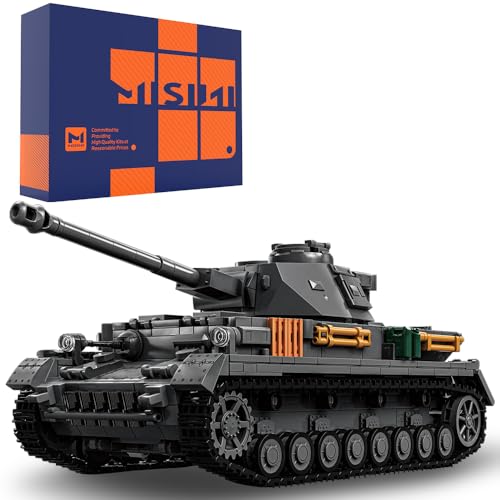 MISINI M6618 Deutsch Nr. 4 Medium Tank F2 Typ Block Set, 1419 Stücke WWII Militär 1:28 Block Modell Spielzeug, Tank Modelle für Raum Dekoration oder Sammlung, Militär Enthusiasten von MISINI