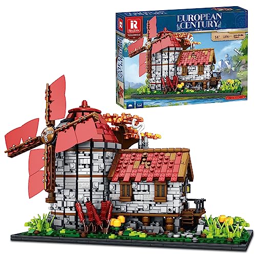 MISINI Reobrix 66014 Europäische mittelalterliche Mittelalter Kleinstadt Bausteine, 2296 PCS Klemmbausteine ​​​​MOC Modular Haus Modell Bausatz(Originalverpackung) von MISINI