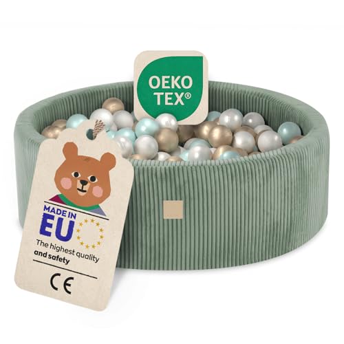 MISIOO Bällebad mit Schaumstoff-Füllung - 90x30cm - 200 Bälle für Bällebad - Hochwertige Bällebad Bälle für Kinder - Weiches und Sicheres Spielzeug - Waschbar MISIOO Bällebad mit Schaumstoff-Füllung - 90x30cm - 200 Bälle für Bällebad - Hochwertige Bällebad Bälle für Kinder - Weiches und Sicheres Spielzeug - Waschbar von MISIOO