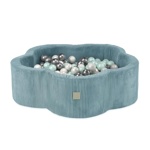 MISIOO Bällebad für Kinder 95x30 cm - 300 Bälle (6cm) - Baby Spielzeug ab 1 Jahr - Perfekt für Kleinkinder und Spielspaß von MISIOO