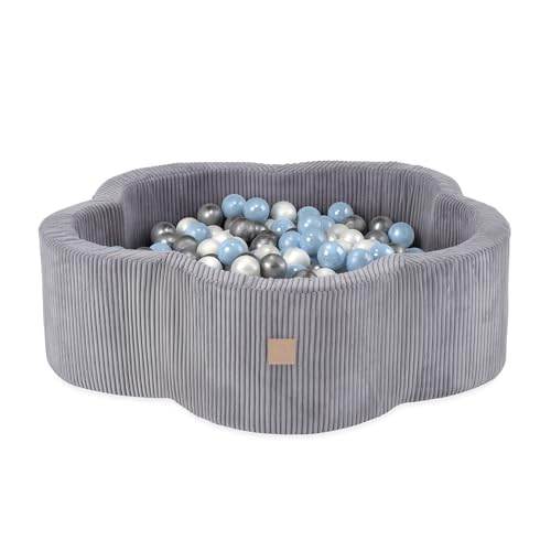 MISIOO Bällebad für Kinder 95x30 cm - 300 Bälle (6cm) - Baby Spielzeug ab 1 Jahr - Perfekt für Kleinkinder und Spielspaß von MISIOO
