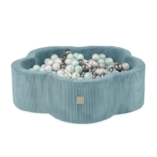 MISIOO Bällebad für Kinder 95x30 cm - 400 Bälle (6cm) - Baby Spielzeug ab 1 Jahr von MISIOO