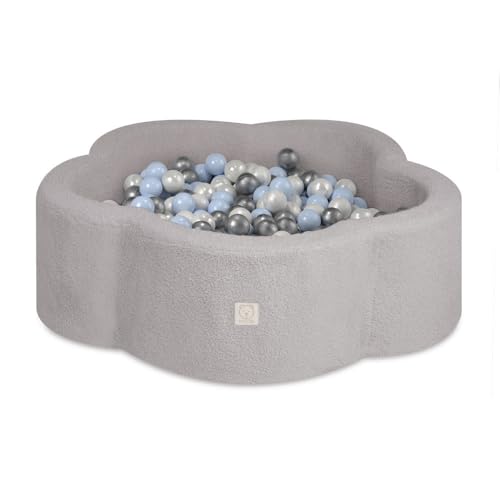 MISIOO Bällebad für Kinder 95x30 cm - Mit 200 Bälle - Weiches und Sicheres Spielzeug - Hochwertige Boucle von MISIOO