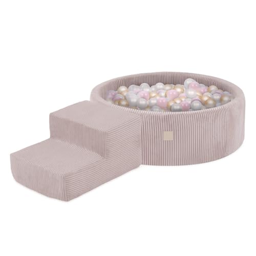 MISIOO Bällebad für Kinder mit Schaumstoff Bausteinen – 200 Bälle für den Indoor Spielplatz – Sicheres und kreatives Spielen für Babys von MISIOO