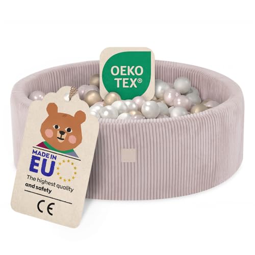 MISIOO Bällebad mit Schaumstoff-Füllung - 90x30cm - 200 Bälle für Bällebad - Hochwertige Bällebad Bälle für Kinder - Weiches und Sicheres Spielzeug - Waschbar MISIOO Bällebad mit Schaumstoff-Füllung - 90x30cm - 200 Bälle für Bällebad - Hochwertige Bällebad Bälle für Kinder - Weiches und Sicheres Spielzeug - Waschbar von MISIOO
