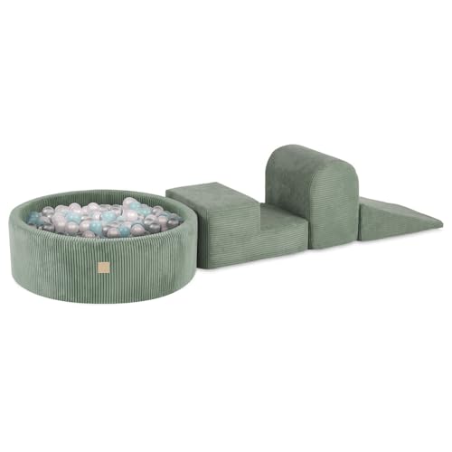 MISIOO Schaumstoff Bausteine Kinder Mit Bällebad 90 x 30 cm - Baby Spielzeug Set Mit 5 Elementen, 200 Bälle - Bällebad Baby, 3 XXL-Schaumstoffblöcke Für Kinder Ab 1,5 Jahre MISIOO Schaumstoff Bausteine Kinder Mit Bällebad 90 x 30 cm - Baby Spielzeug Set Mit 5 Elementen, 200 Bälle - Bällebad Baby, 3 XXL-Schaumstoffblöcke Für Kinder Ab 1,5 Jahre von MISIOO