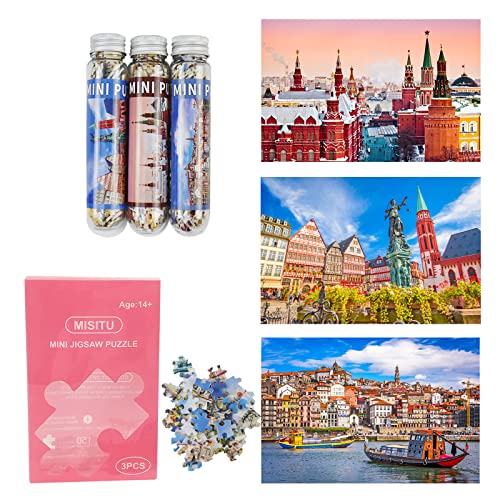 MISITU 3er-Pack mit 150-teiligen Mini-Puzzles für Erwachsene, kleine knifflige, herausfordernde Kunstfertigkeit für Erwachsene (Moskau) von MISITU