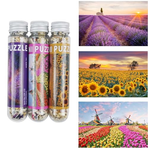 MISITU 3er-Pack mit 150-teiligen Mini-Puzzles für Erwachsene, kleine knifflige, herausfordernde Kunstfertigkeit für Erwachsene (Lavendel) MISITU 3er-Pack mit 150-teiligen Mini-Puzzles für Erwachsene, kleine knifflige, herausfordernde Kunstfertigkeit für Erwachsene (Lavendel) von MISITU
