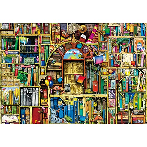 MISITU 1000-teilige Puzzles für Erwachsene,große herausfordernde Mini-Puzzle,schwierige Puzzles 1000 Teile,Geschenk für Weihnachten Geburtstag Heimdekoration (Bücherregal,38 x 26 cm) von MISITU