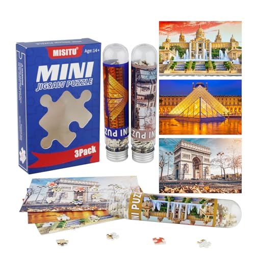 MISITU 3er-Pack Mini-Puzzles mit 150 Teilen für Erwachsene - Arc de Triomphe - Reisepuzzle als Heimdekoration von MISITU