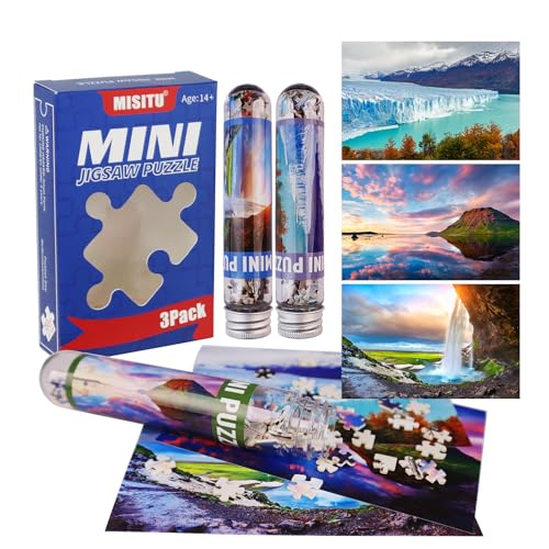 MISITU 3er-Pack mit 150-teiligen Mini-Puzzles für Erwachsene, kleine knifflige Gletscherfälle Puzzle MISITU 3er-Pack mit 150-teiligen Mini-Puzzles für Erwachsene, kleine knifflige Gletscherfälle Puzzle von MISITU