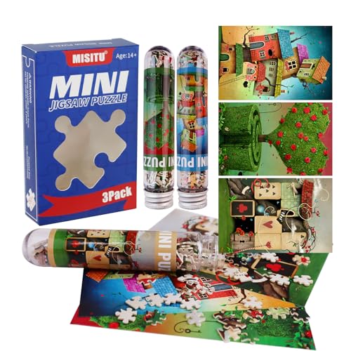 MISITU 3er-Pack mit 150-teiligen Mini-Puzzles für Erwachsene, kleine knifflige Poker House Puzzle MISITU 3er-Pack mit 150-teiligen Mini-Puzzles für Erwachsene, kleine knifflige Poker House Puzzle von MISITU