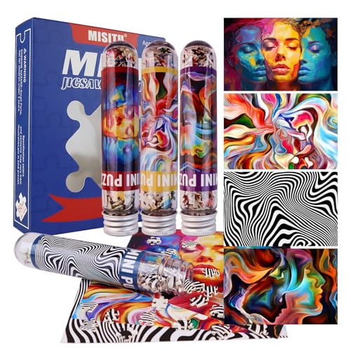 MISITU 4er-Pack mit 150-teiligen Mini-Puzzles für Erwachsene, kleine knifflige Abstraktes Muster Puzzle MISITU 4er-Pack mit 150-teiligen Mini-Puzzles für Erwachsene, kleine knifflige Abstraktes Muster Puzzle von MISITU