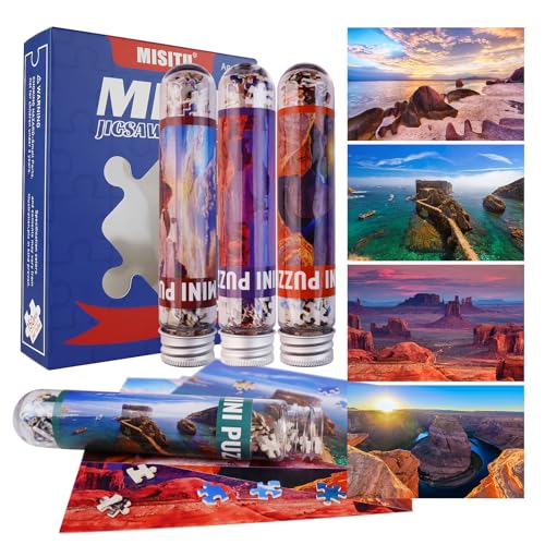 MISITU 4er-Pack mit 150-teiligen Mini-Puzzles für Erwachsene, kleine knifflige Berglandschaft Puzzle MISITU 4er-Pack mit 150-teiligen Mini-Puzzles für Erwachsene, kleine knifflige Berglandschaft Puzzle von MISITU