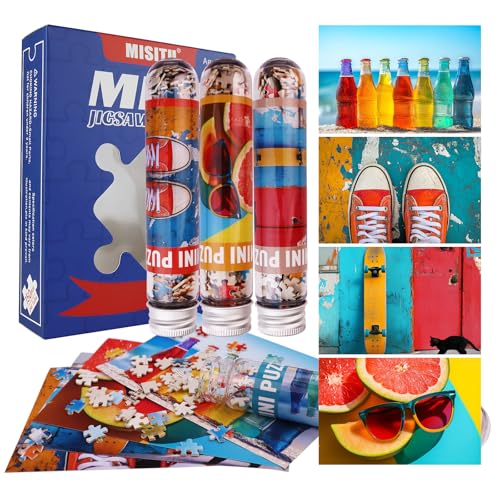 MISITU 4er-Pack mit 150-teiligen Mini-Puzzles für Erwachsene, kleine knifflige Sommerthema Puzzle MISITU 4er-Pack mit 150-teiligen Mini-Puzzles für Erwachsene, kleine knifflige Sommerthema Puzzle von MISITU
