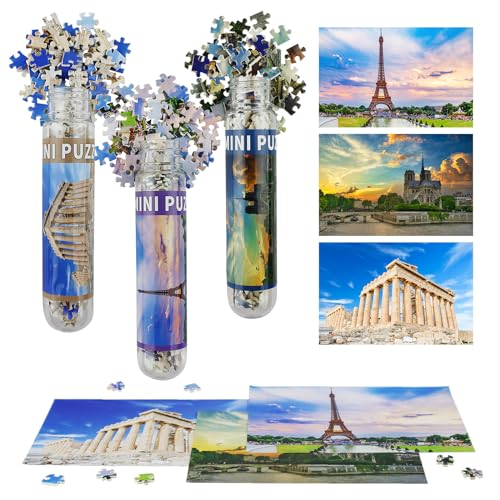 MISITU 3er-Pack mit 150-teiligen Mini-Puzzles für Erwachsene, kleine knifflige, herausfordernde Kunstfertigkeit für Erwachsene (Eiffle Tower) MISITU 3er-Pack mit 150-teiligen Mini-Puzzles für Erwachsene, kleine knifflige, herausfordernde Kunstfertigkeit für Erwachsene (Eiffle Tower) von MISITU