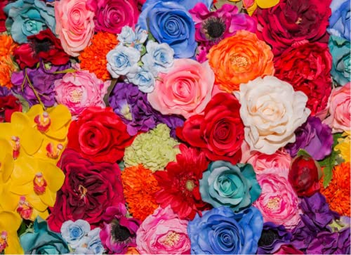 MISITU Puzzle 1000 Teile für Erwachsene, Impossible Puzzle, Geschicklichkeitsspiel für die ganze Familie, Klassische Puzzles, Farbenfrohe Blumen Puzzle 1000 Teile von MISITU