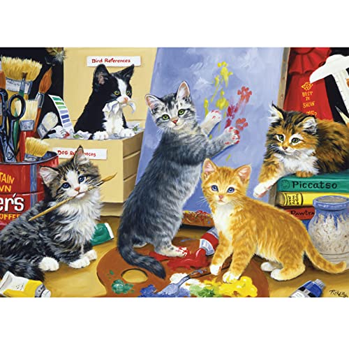 MISITU Puzzle für Erwachsene, Puzzle 1000 Teile, Impossible Puzzle, Geschicklichkeitsspiel für die ganze Familie, Katze Puzzle von MISITU