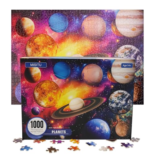 MISITU Puzzle 1000 Teile für Erwachsene Weltraumplaneten Heimdekoration 70 x 50cm MISITU Puzzle 1000 Teile für Erwachsene Weltraumplaneten Heimdekoration 70 x 50cm von MISITU