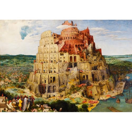 MISITU Puzzle 2000 Teile für Erwachsene Pieter Bruegel Puzzle Turm von Babel Kunst Klassische Erwachsenen Puzzles von MISITU