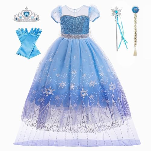 MISS & MR BM Prinzessin Kostüm Set für Mädchen - Schneeprinzessin Kleid & Kinder Kostüm Accessoires für Geburtstage, Party, Karneval und Halloween, 4-5 Jahre MISS & MR BM Prinzessin Kostüm Set für Mädchen - Schneeprinzessin Kleid & Kinder Kostüm Accessoires für Geburtstage, Party, Karneval und Halloween, 4-5 Jahre von MISS & MR BM