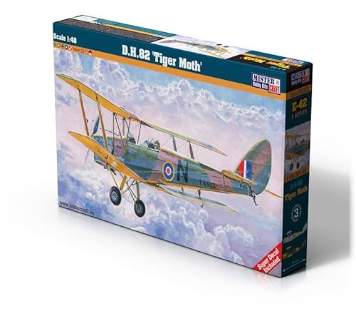 Mistercraft E-42 1:48 D.H.82 Tiger Moth Modellbausatz, schwarz Mistercraft E-42 1:48 D.H.82 Tiger Moth Modellbausatz, schwarz von MISTER CRAFT HOBBY KITS