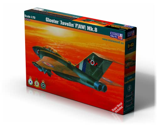 Mistercraft Modellbausatz Gloster Javelin FAW MK.8 Maßstab 1:72 Plastikbausatz, Bausatz zum Zusammenbauen, Kunststoffmodell, Bauanleitung,264.0mmx220mm Mistercraft Modellbausatz Gloster Javelin FAW MK.8 Maßstab 1:72 Plastikbausatz, Bausatz zum Zusammenbauen, Kunststoffmodell, Bauanleitung,264.0mmx220mm von MISTER CRAFT HOBBY KITS