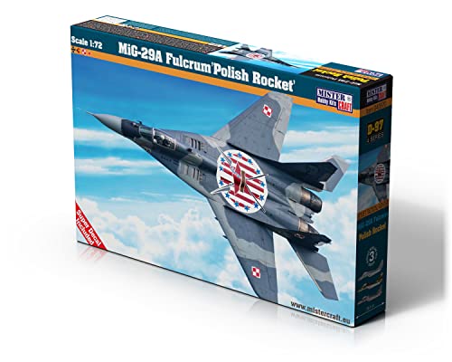 Mistercraft Modellbausatz MIG-29A Fulcrum Polnische Rakete Maßstab 1:72, Plastikbausatz, Bausatz zum Zusammenbauen, Inklusive Klebstoff, Kunststoffmodell, Bauanleitung, 136.0mmx169.0mm Mistercraft Modellbausatz MIG-29A Fulcrum Polnische Rakete Maßstab 1:72, Plastikbausatz, Bausatz zum Zusammenbauen, Inklusive Klebstoff, Kunststoffmodell, Bauanleitung, 136.0mmx169.0mm von MISTER CRAFT HOBBY KITS