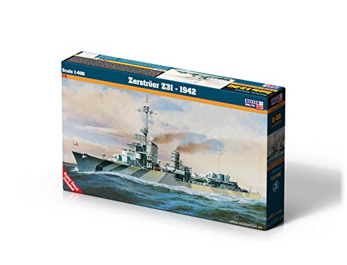 Mistercraft Modellbausatz Zerstroer Z31-1942, Maßstab 1:400, Plastikbausatz, Bausatz zum Zusammenbauen Kunststoffmodell, Bauanleitung, 315mm Mistercraft Modellbausatz Zerstroer Z31-1942, Maßstab 1:400, Plastikbausatz, Bausatz zum Zusammenbauen Kunststoffmodell, Bauanleitung, 315mm von MISTER CRAFT HOBBY KITS