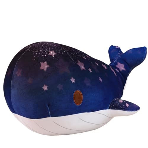 MISTPK Niedlicher Wal Kuscheltiere, Cartoon Regenbogen Wal Plüsch Weiches Plüschkissen Geschenke for Kinder und Erwachsene(Blue,50CM/19.6IN) von MISTPK