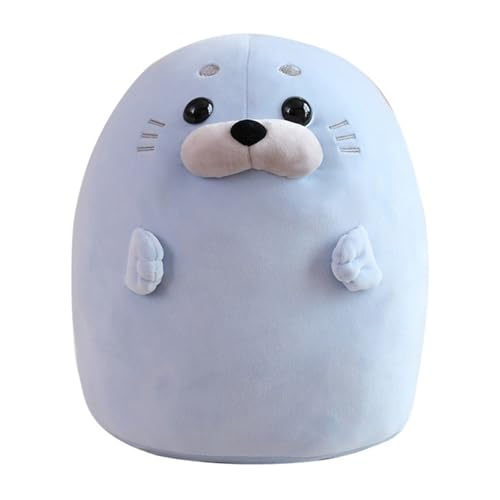 MISTPK Robben Kuscheltiere, Süße Robbe Plüsch Weiches Plüschkissen Geschenke for Kinder Jungen und Mädchen Heim Dekoration(Blue,40CM/15.7IN) von MISTPK