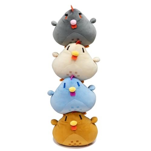 MISTPK Stardew Chicken Kuscheltiere, 20CM Videospiel Valley Chicken Plüsch Weiches Plüschkissen Als Geschenk for Spielefans(4pcs) von MISTPK