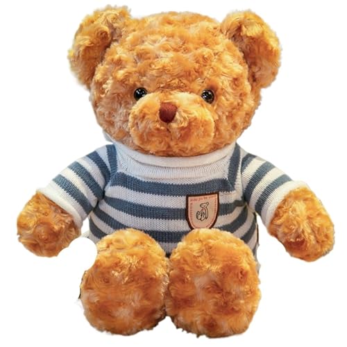 MISTPK Teddybär Kuscheltier, Kuscheliger Teddybär Stofftier Mit Abnehmbarem Pullover Weiches Plüschtier for Kinder und Freundin Geburtstag(Blue,38CM/15IN) von MISTPK