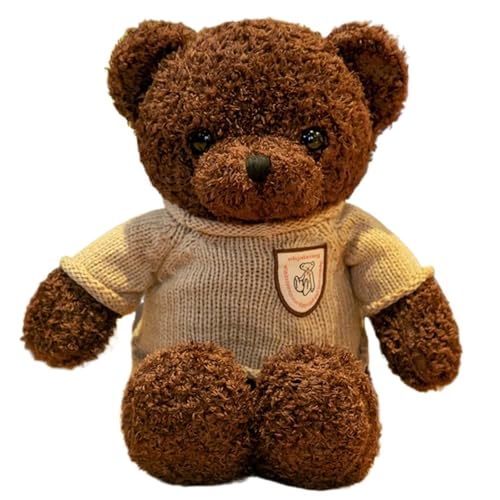 MISTPK Teddybär Kuscheltier, Kuscheliger Teddybär Stofftier Mit Abnehmbarem Pullover Weiches Plüschtier for Kinder und Freundin Geburtstag(Brown,70CM/27.5IN) von MISTPK