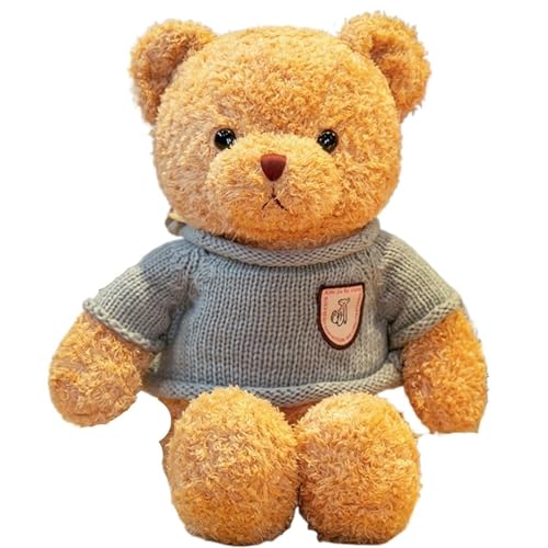 MISTPK Teddybär Kuscheltier, Kuscheliger Teddybär Stofftier Mit Abnehmbarem Pullover Weiches Plüschtier for Kinder und Freundin Geburtstag(Gray,50CM/19.6IN) von MISTPK